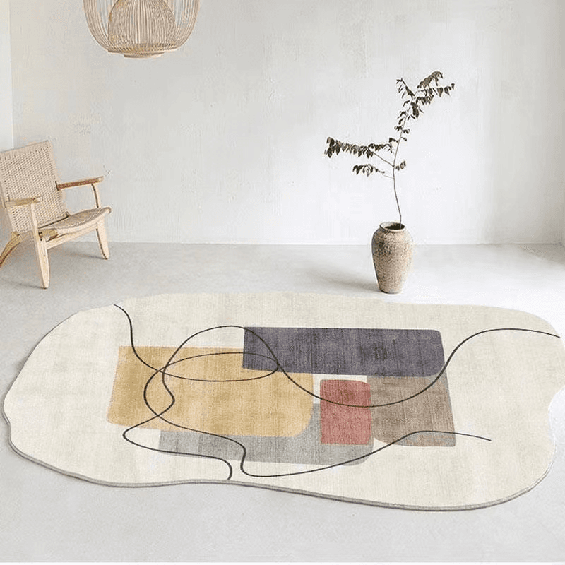 Dufu velvet carpet irregular sofa coffee table blanket home full-covered large-area living room carpet