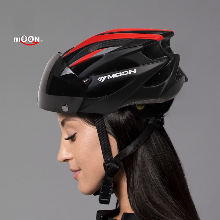 Bicycle cross border riding helmet goggles integrated shape mountain road car magnetic head Helmet riding gear