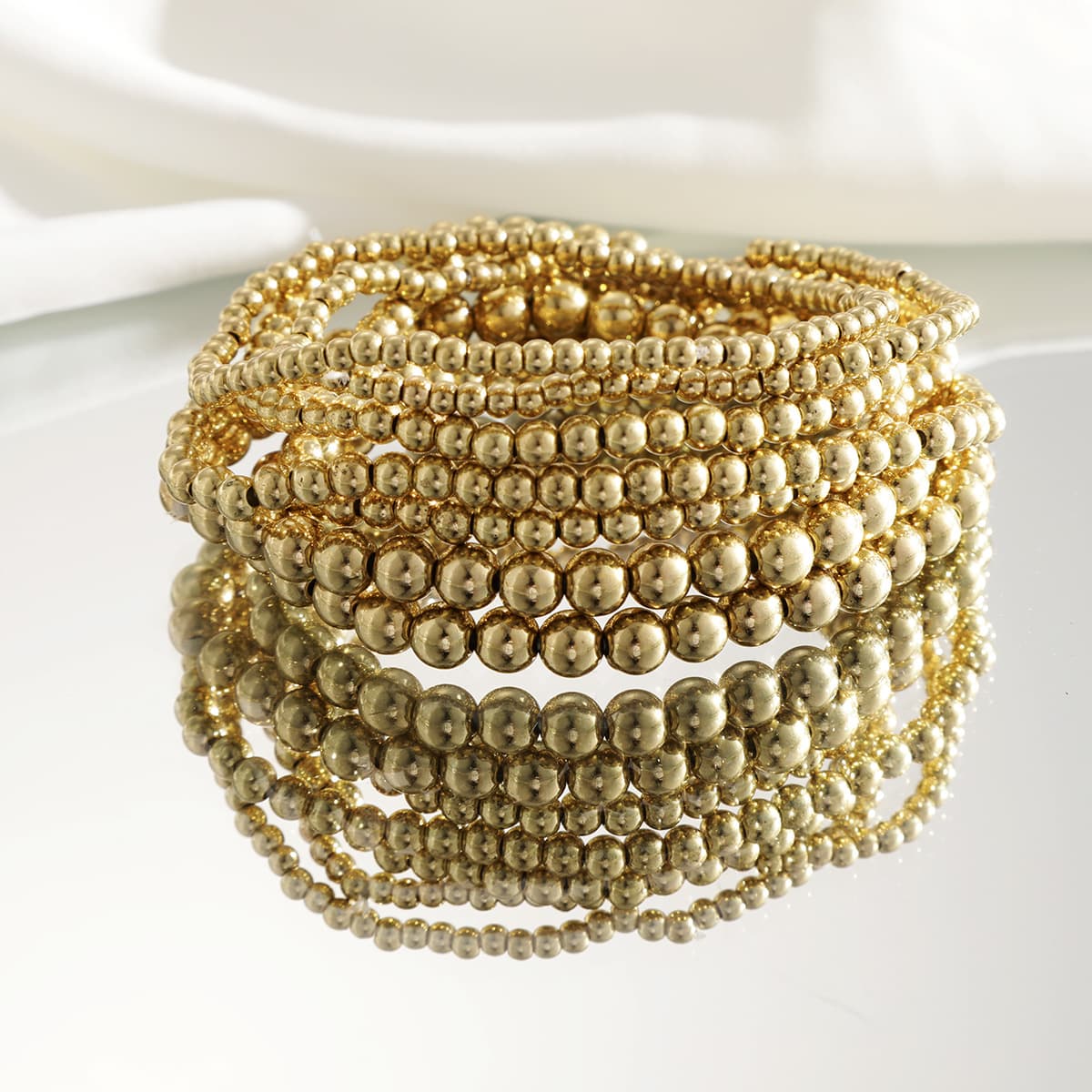 Fully managed jewelry niche creative design temperament beaded bracelet set sweet and cool stacking jewelry
