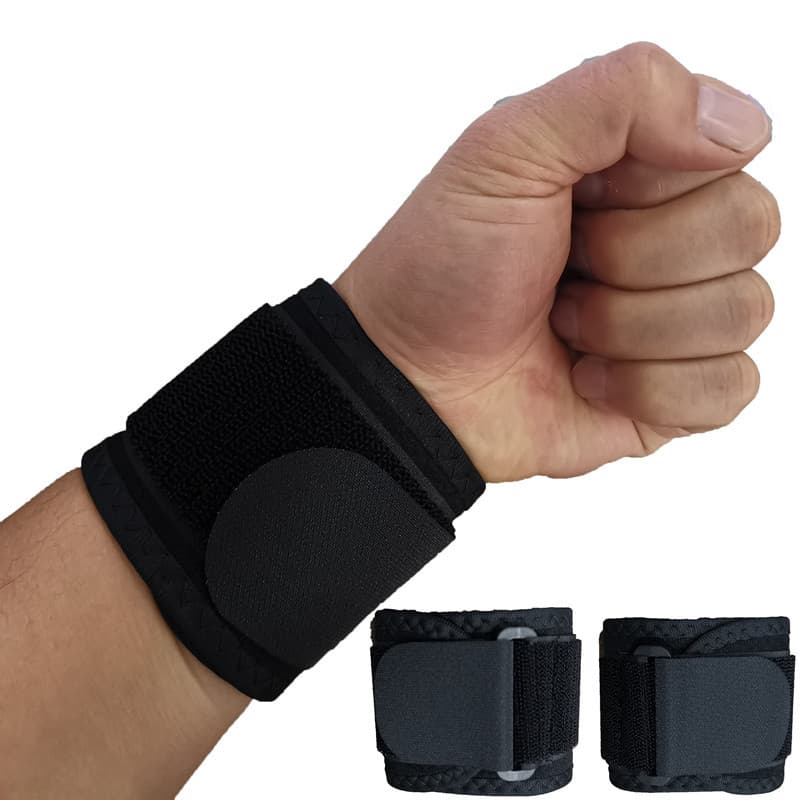 Adjustable Wrist Brace – Breathable Sports Support For Tennis Gym & Work (Black)​