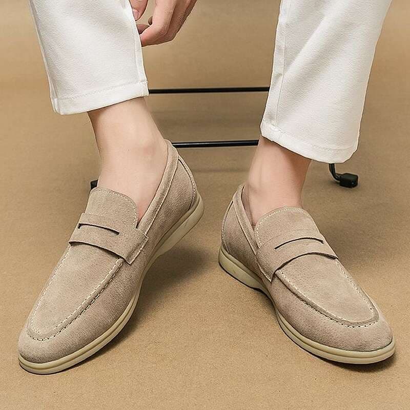SHLIANG Men Loafers Shoes Slip On Moccasins Casual Shoes Man Party Dress Shoes Wedding Flats Formal Zapatos Hombre Plus Size 38-46 Y0278