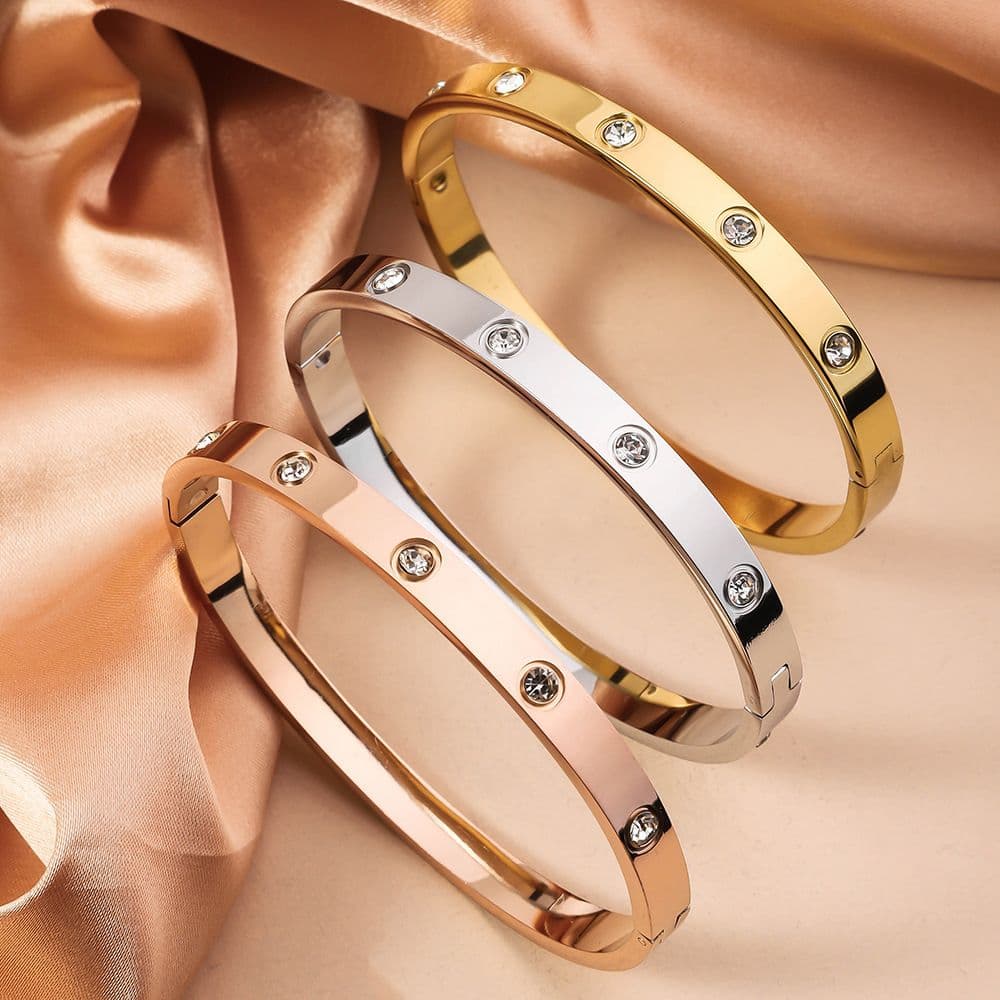 【 】 High End Women's Rose Gold Titanium Steel Hand Ring Internet Celebrity Light Luxury Exquisite Ins Niche Non Fading