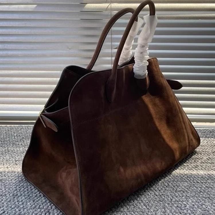 Women's Bags Suede Bag Light Luxury Niche High End Soft Leather Large Capacity Commuter Shoulder Tote Bag Large Bag For Women