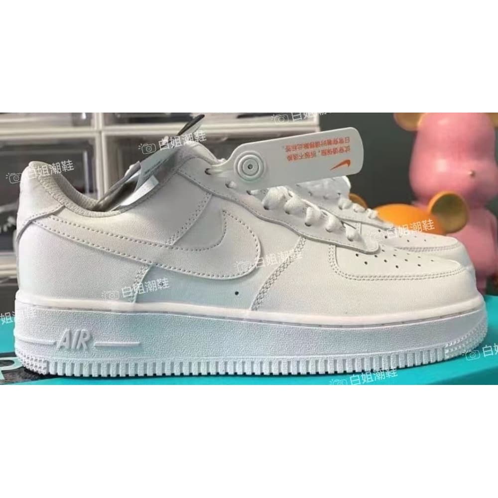 Air Fo Rce No.1 Joint Edition Sports Hommes Femmes Noir Et Blanc Ins Motif Litchi Hauteur