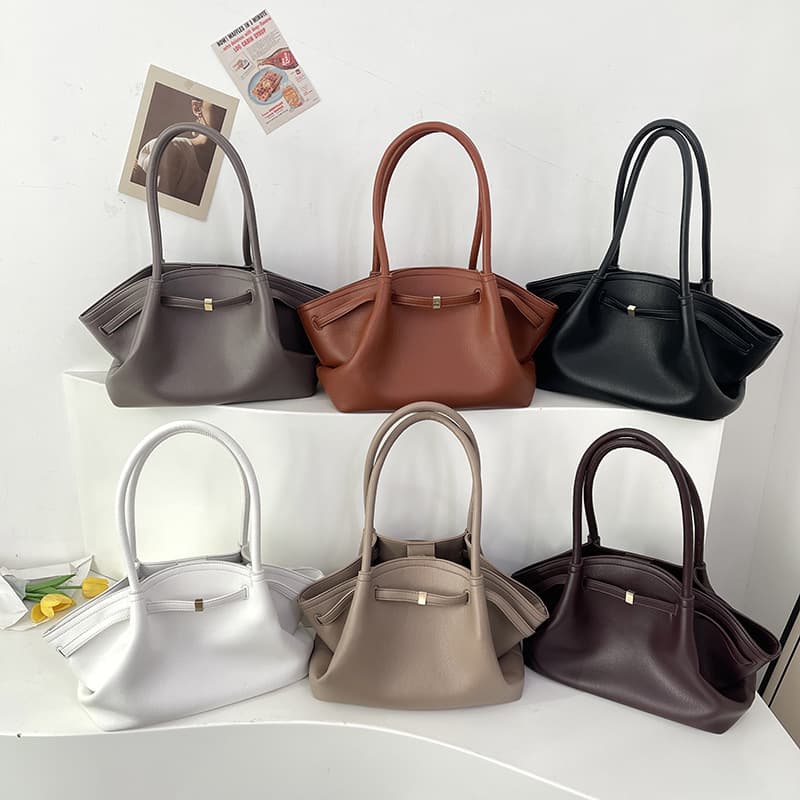 Women's Bags Large Capacity Tote Bag For Women Autumn And Winter New Commuting Lazy Style Pu Vegetable Basket Shoulder Bag Large Dumpling Bag
