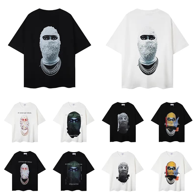 Mens 2024 Ih Nom Uh Nit Mask Tshirt Men Women High Quality Pearl Man Graphic Tee Cotton Tops Summer Fashion Loose Short
