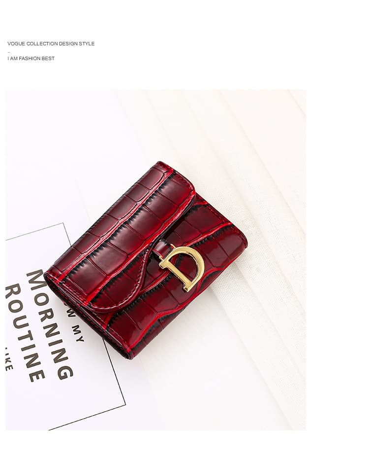 Pochette portefeuille élégante et tendance à imprimé crocodile, sac multi-cartes antivol haut de gamme pour femme, sac multifonction