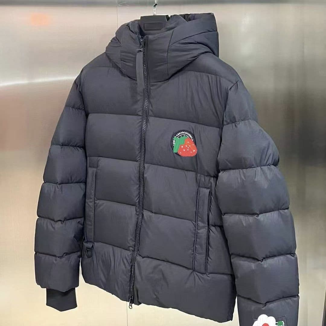 Canada Goose 2025 - Veste matelassée en coton pour homme et femme - Manteau à capuche épais et chaud avec col en fourrure