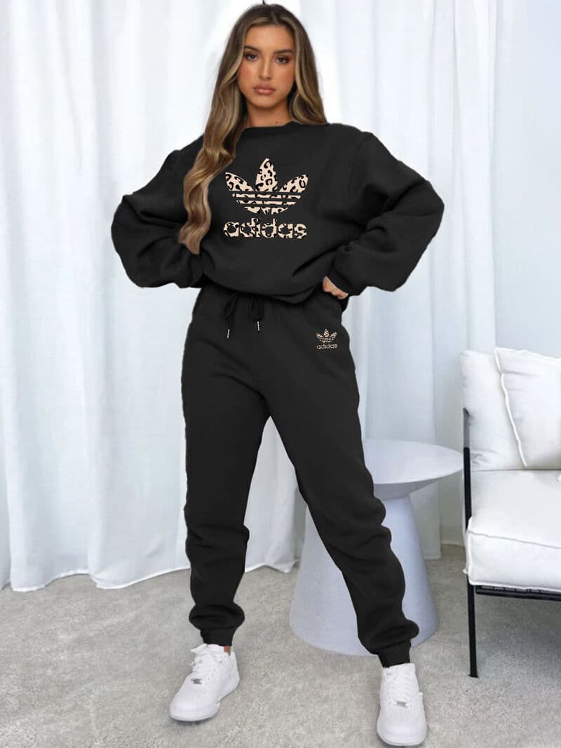 Ensemble sweat à capuche et manches longues pour femme, nouveauté automne-hiver, tendance et amusant