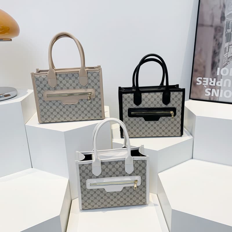 Patchwork Tote Bag For Women - Large Capacity Crossbody Shoulder Bag Casual & Work Commute
