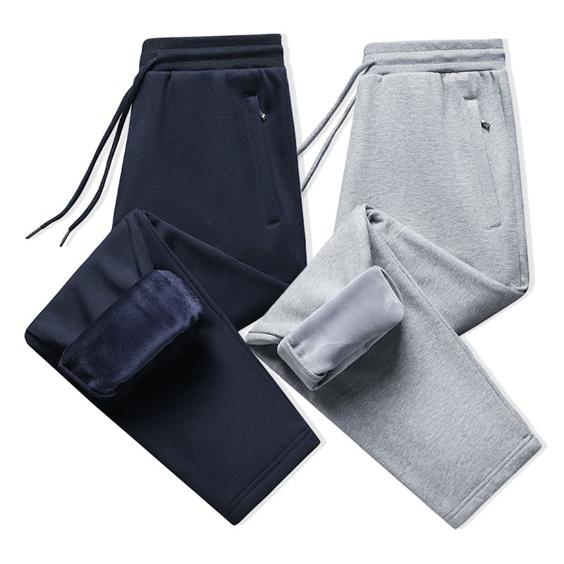 Men's Cotton Jogger Pants High Elasticity Casual Sweatpants For Spring Autumn Comfortable Straight Leg Lounge Pants