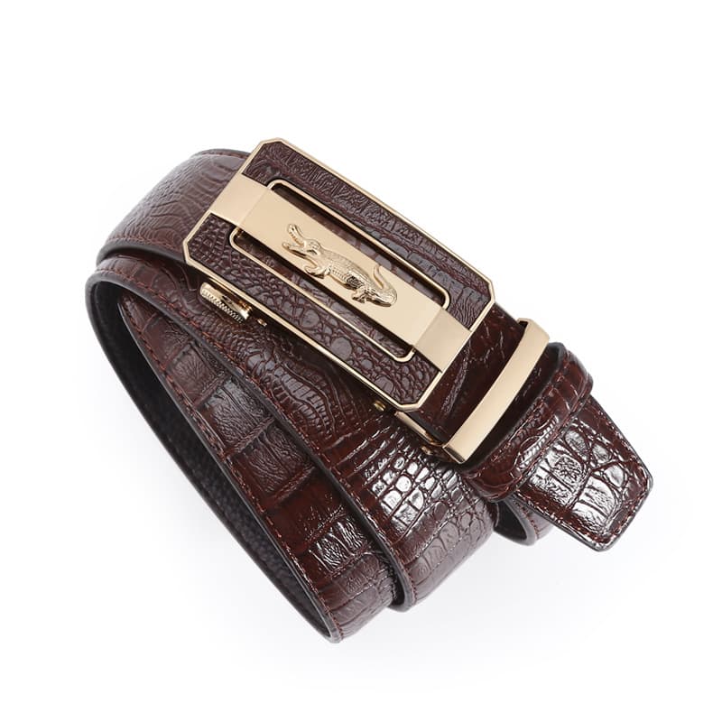 Men's Belts casual men's crocodile belt 2023 personalized alloy automatic buckle belt street stall supply manufacturer wholesale