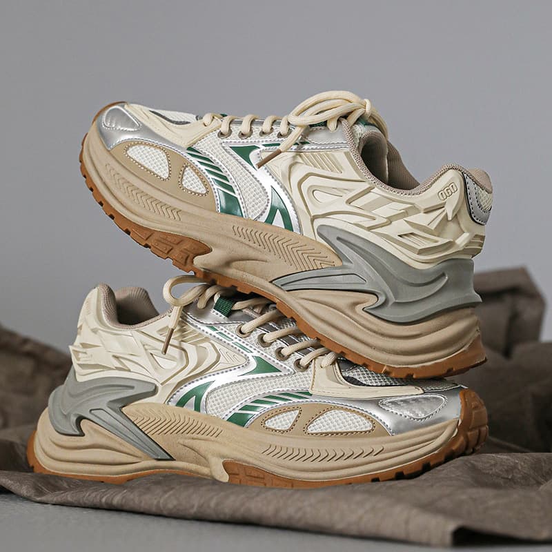 Chaussures pour hommes, nouvelles chaussures à semelles épaisses rehaussant la hauteur, chaussures de sport en maille pour hommes, chaussures décontractées Mecha pour hommes