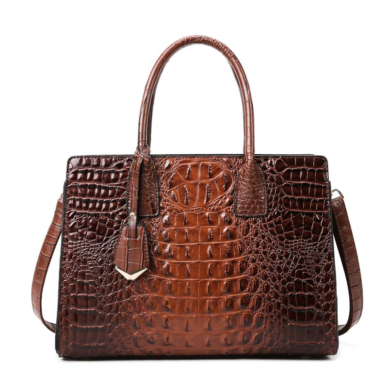 Crocodile Pattern Large Capacity For Women, New Fashionable Trendy Embossed Women's Shoulder Bag, Handbag Bag