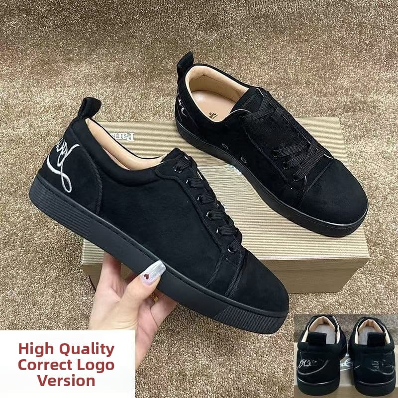 Chaussures pour hommes, ballerines brodées, semelle rouge, baskets tendance et décontractées à clous, blanches, en toile respirante, à lacets