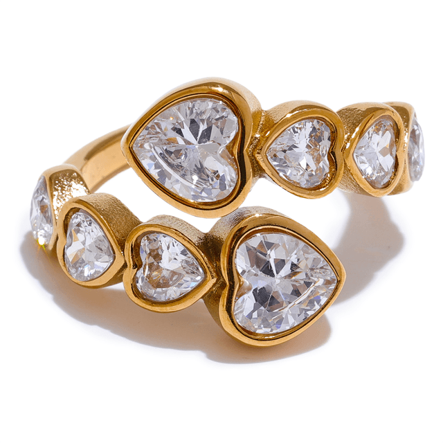 Yhpup Adjustable Stainless Steel Heart In Gold Color By Girl's Beauty Lab