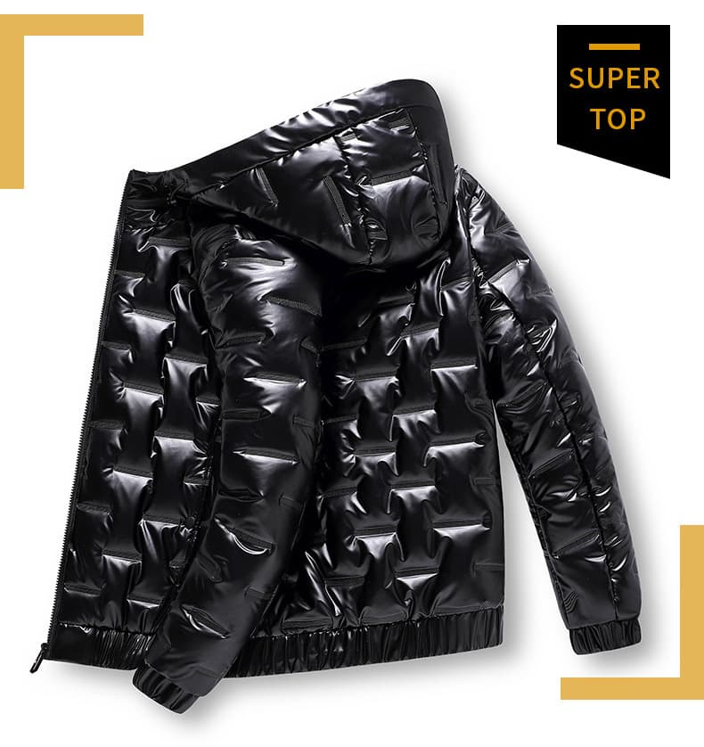 Men's Winter Cotton-Padded Hooded Jacket - Thickened Lined Coat With Zipper Closure, Striped & Solid Options For Teens & Young Adults (Sizes M-6XL)​
