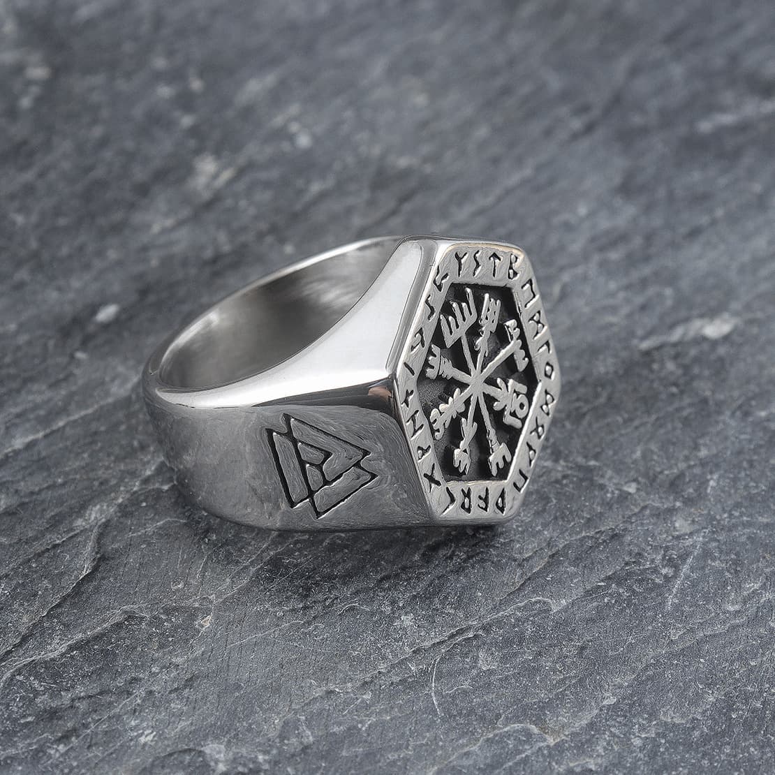 Viking Celtic knot titanium steel men's ring
