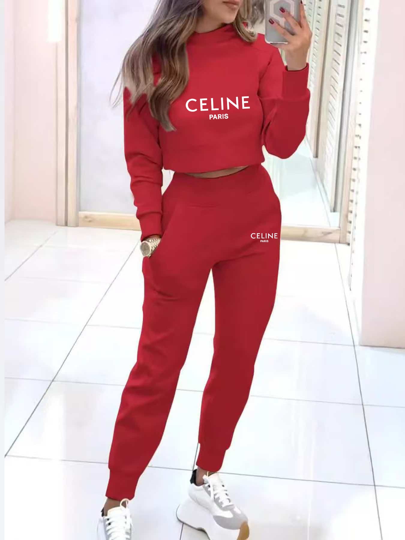 Ensemble pull-over imprimé sport tendance pour femme, best-seller printemps-automne