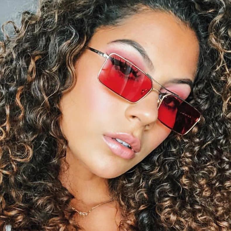 Double Beam Square Metal Sunglasses Trendy All Match Personality Sunglasses For Men And Women