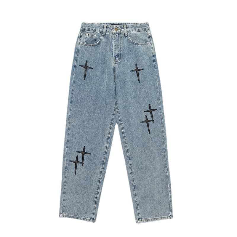 Men's Clothing Spring And Autumn New Korean Style Trendy Casual Men's Nine-point Pants Hong Kong Style Wide-leg Pants