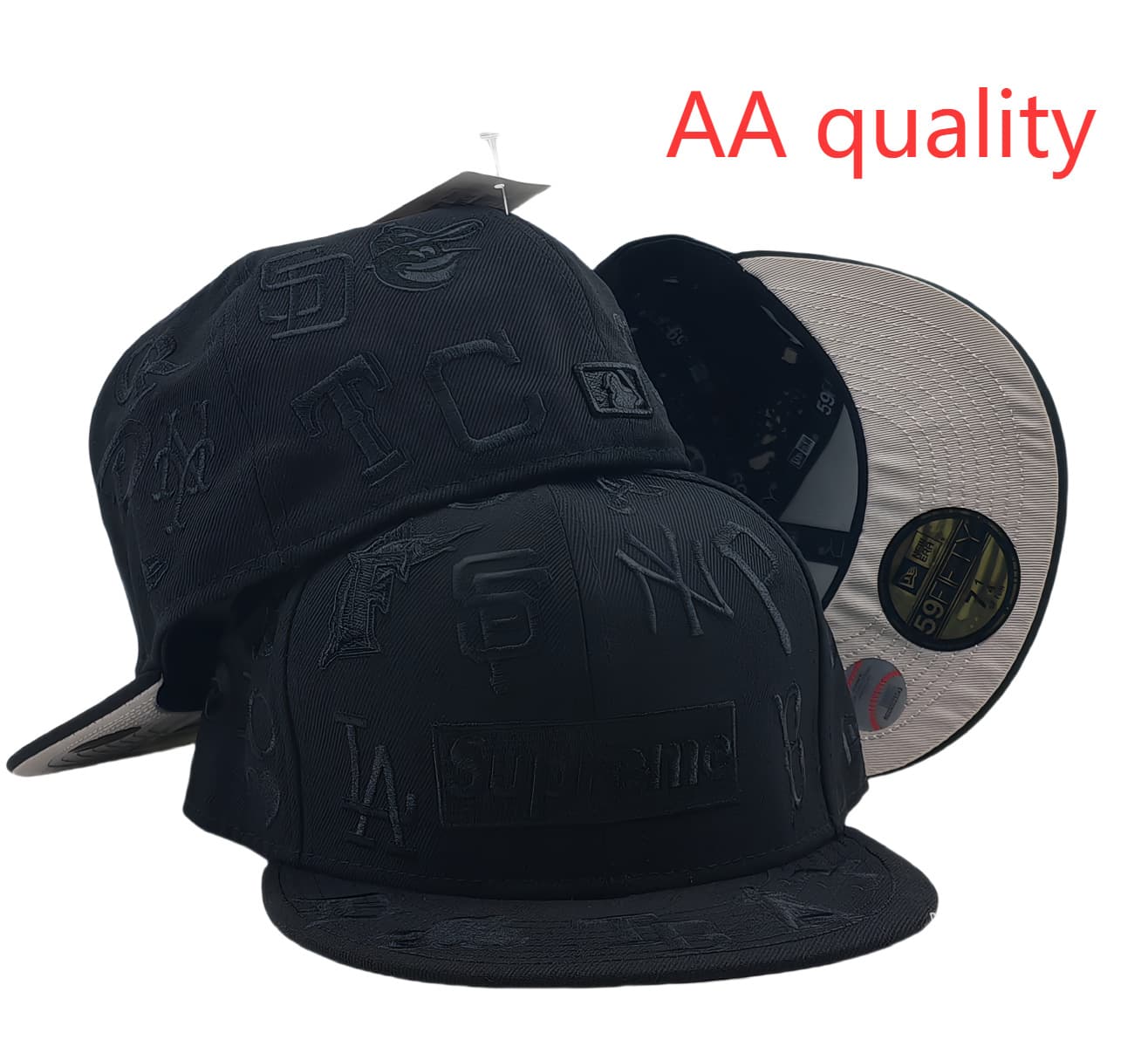 Casquette de baseball tendance 2025, modèle AA, taille unique, visière plate, idéale pour les équipes de commerce extérieur transfrontalier.