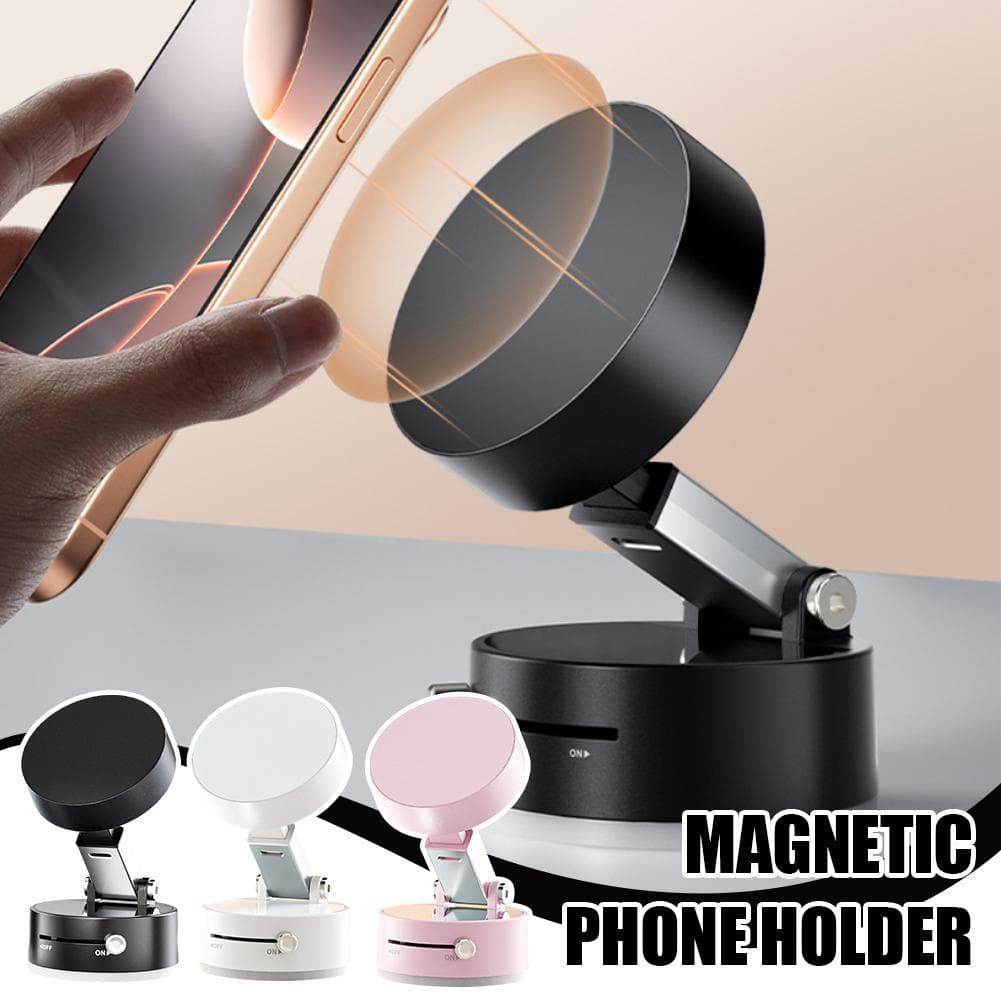 Double Sided Cup Magnetic Lazy Multi-functional Foldable Storage Holder, Vacuum Suction Phone Holder