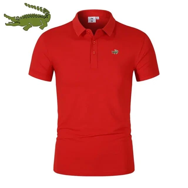 Polo à revers respirant en coton pour homme, broderie, popsicle, tendance, été, loisirs, affaires