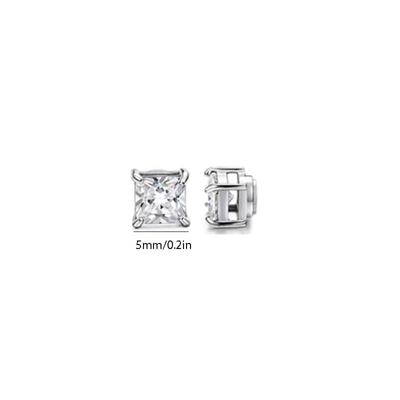 Clips d'oreilles unisexes en acier inoxydable, sans perçage, aimantés, avec zircon. Boucles d'oreilles personnalisées et tendance.