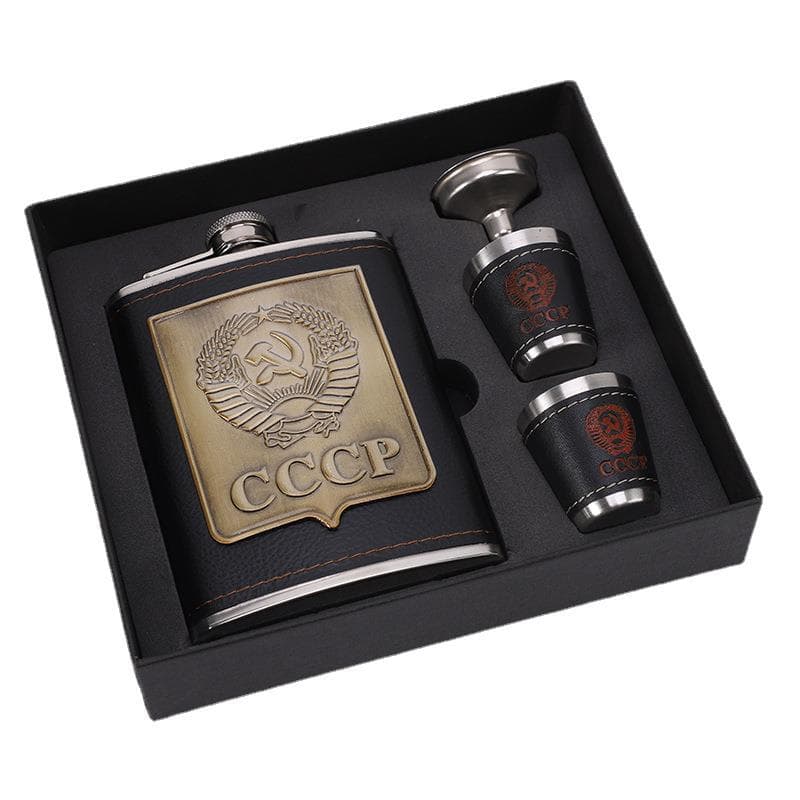 Portable Pocket Stainless Steel Hip Flask 7oz Wine Mug Whiskey Bottle With Box Mini Drinkware Alcohol Bottle For Men