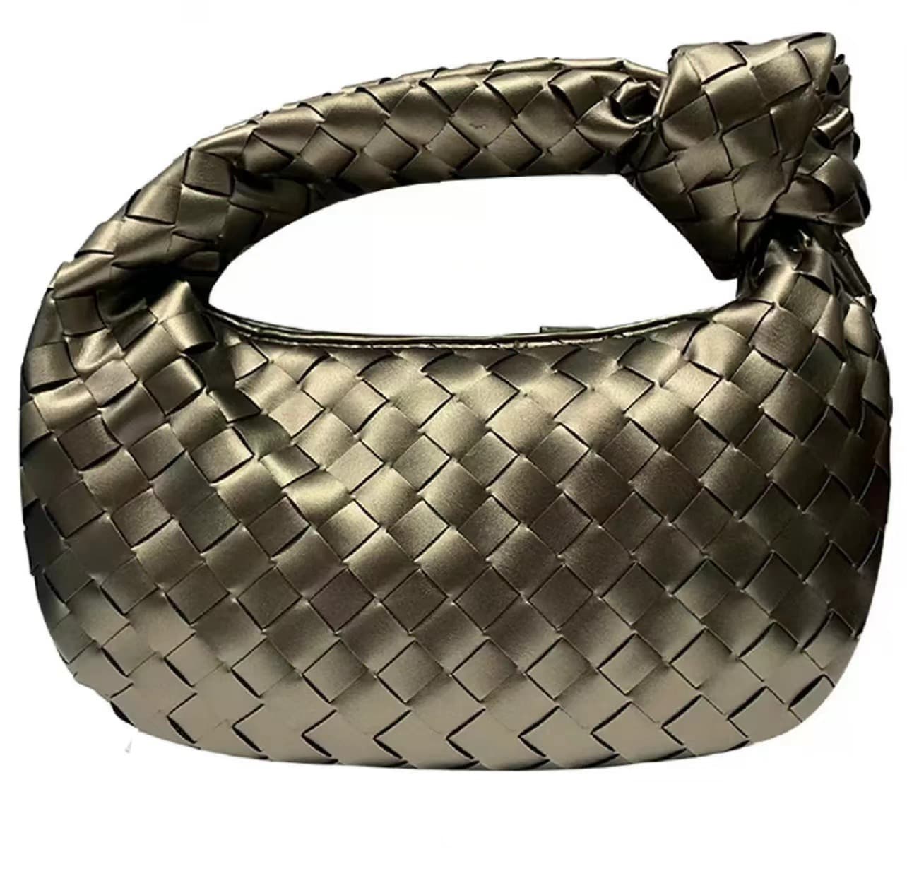 Sac à main tissé, petit pain rond en forme de nuage