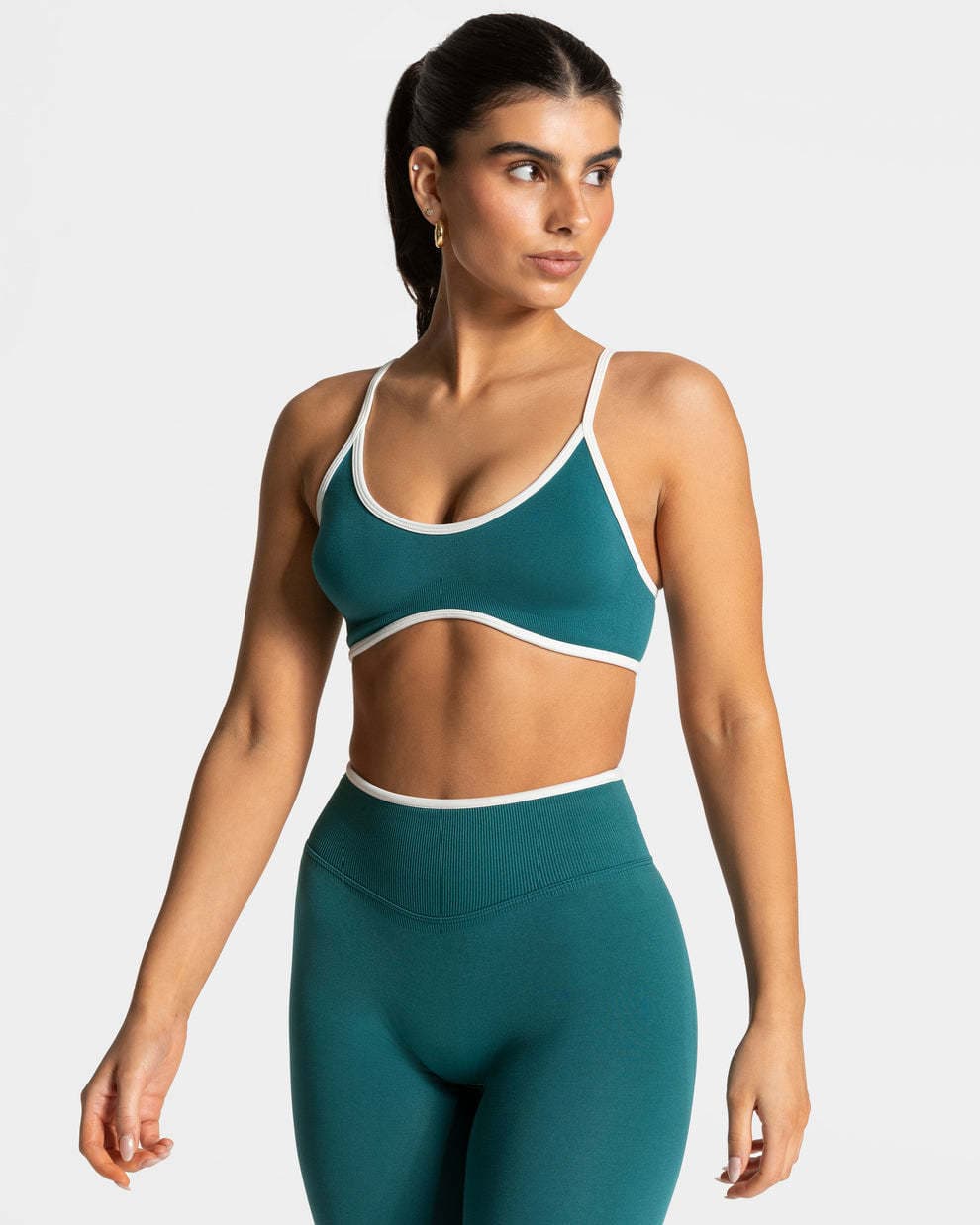 Ensemble débardeur et short de yoga ajusté sans coutures à blocs de couleur - Un article très populaire