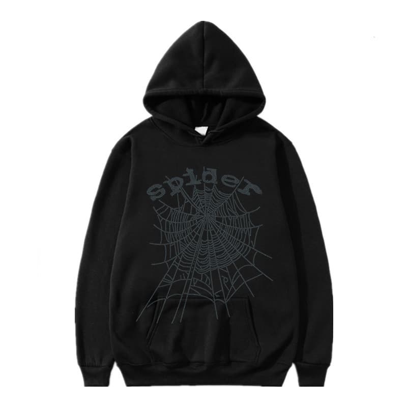 Pull à capuche Singer Letter Sp5der Spider Web Hot Diamond pour homme et femme, idéal pour le printemps et l'automne