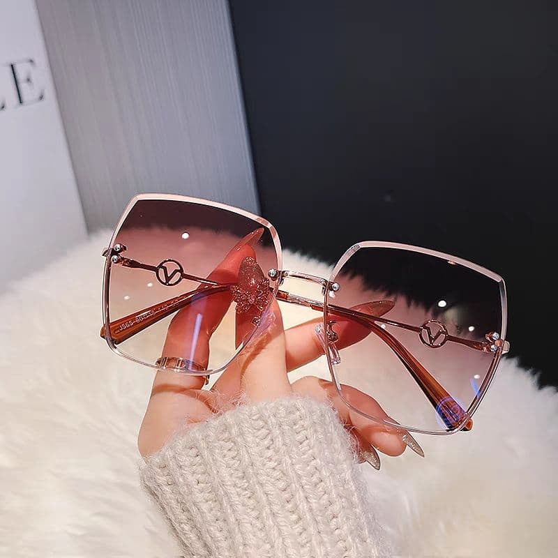 Sunglasses for women without frames, 2023 new Korean version, fashionable UV resistant sunglasses, Instagram, high