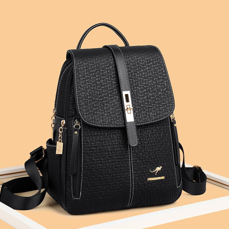 Women's Backpack Trendy Brand Backpack Women Fashion Large Capacity Women's Bag Atmospheric Soft Leather Backpack All Match Trendy Travel Bag