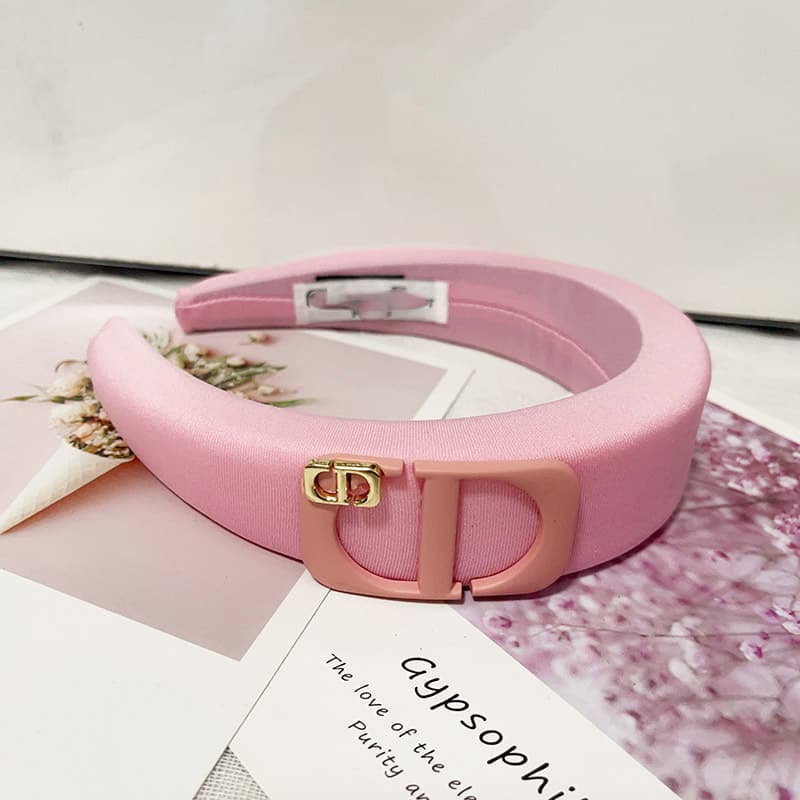 Bandeau en éponge rose à nœud haut, accessoire de cheveux simple et mignon, collection printemps/été 2026.