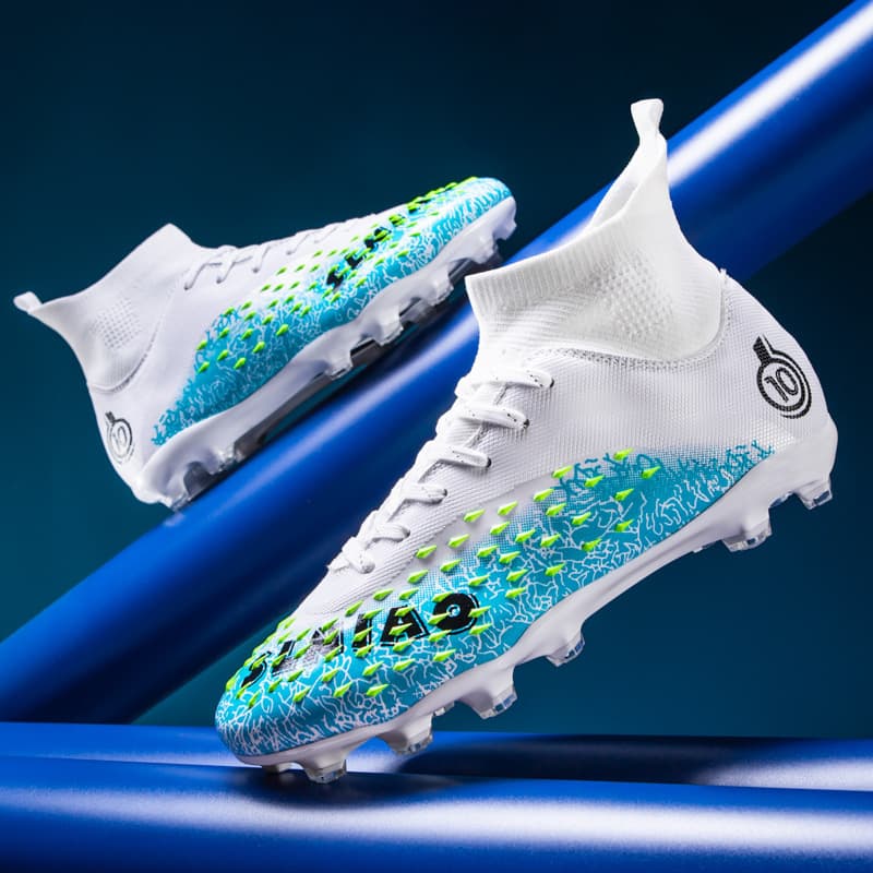 Men's High Top Football Shoes Spike Trainers Professional Training Sneakers For Teenage Boys