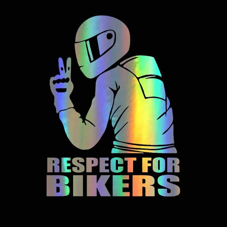 Respect For Bikers Motorcycle Laser Engraved Car Stickers
