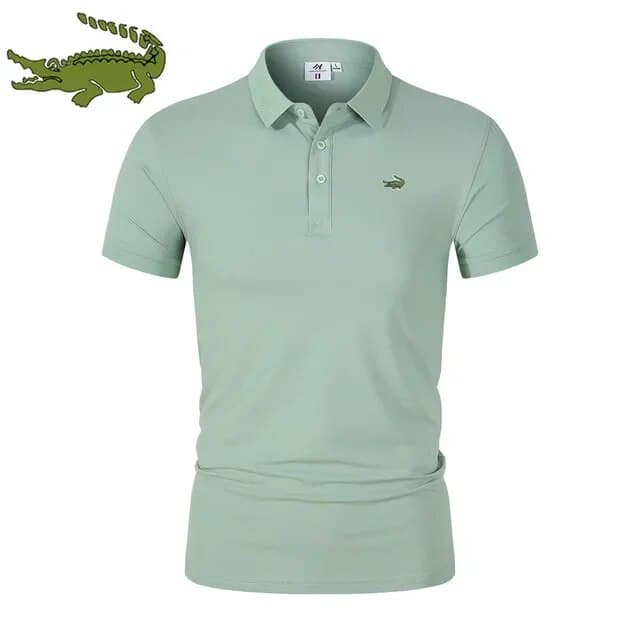 Polo à revers respirant en coton pour homme, broderie, popsicle, tendance, été, loisirs, affaires