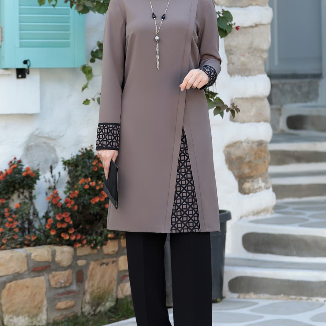 Women's Middle Eastern style suit, dubai abaya, two-piece, Muslim clothing, Southeast Asian clothing