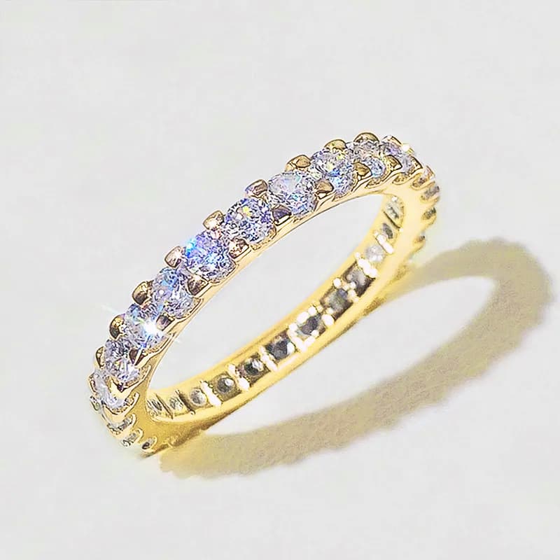Cao Shi's New All Sky Star Women's Group with Full Simulation Zircon Ring Light Luxury Fashion Set