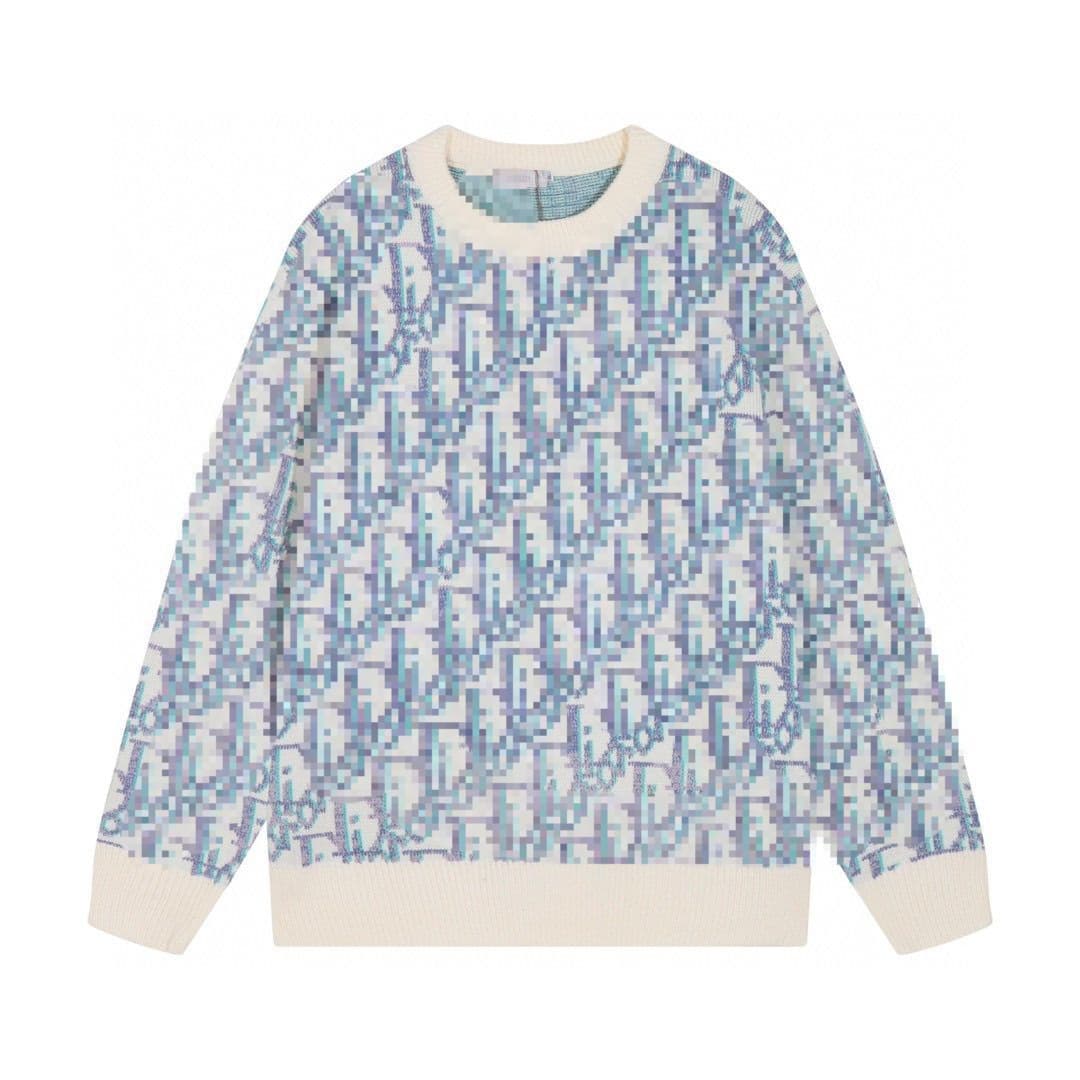 Nouvelles vestes pull tricotées automne-hiver avec lettres imprimées et col rond pour couples