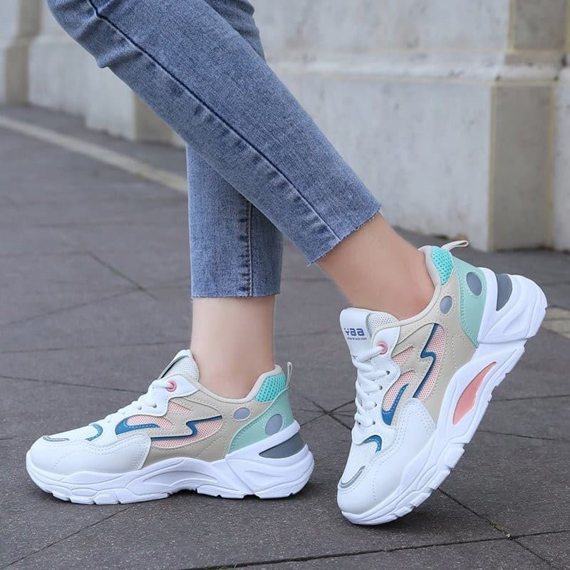 Woman Basketball Shoes Sports Shoes Sneakers Rubber Sole Canvas Arch Support Breathable Footgear