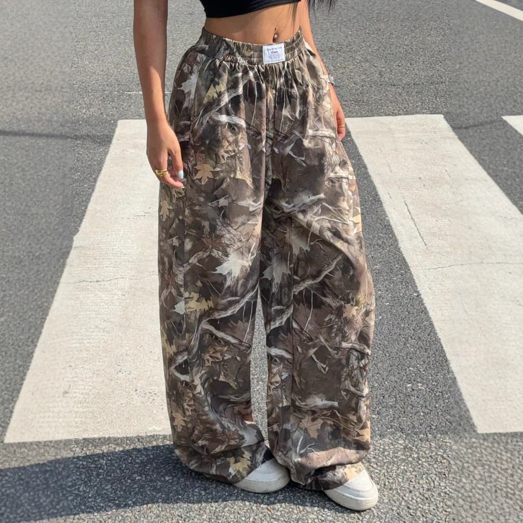 Women's Clothing New High Waist Wide Leg Pants Loose Slim Hot Girls Mopping Casual Pants