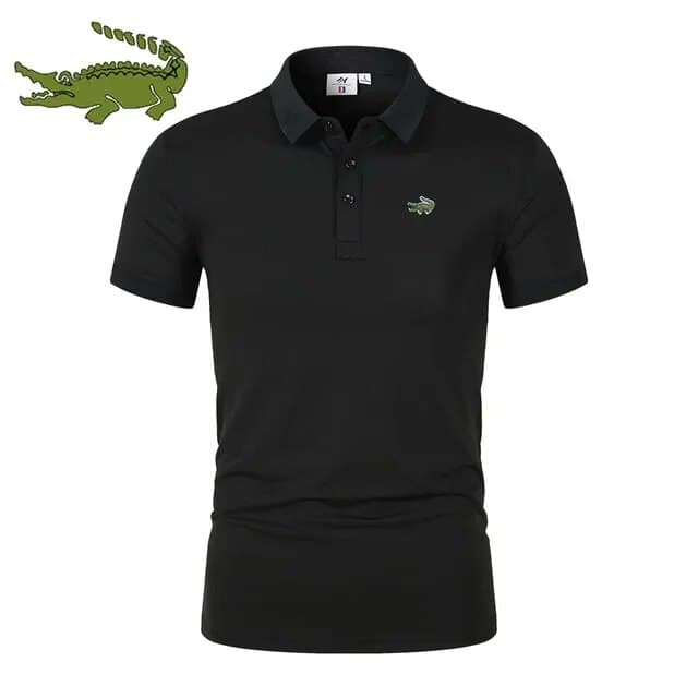 Polo à revers respirant en coton pour homme, broderie, popsicle, tendance, été, loisirs, affaires