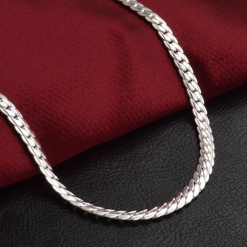 Jewelry & Accessories men's gold plated 5mm thick necklace silver whip chain local tyrant big gold chain hip hop