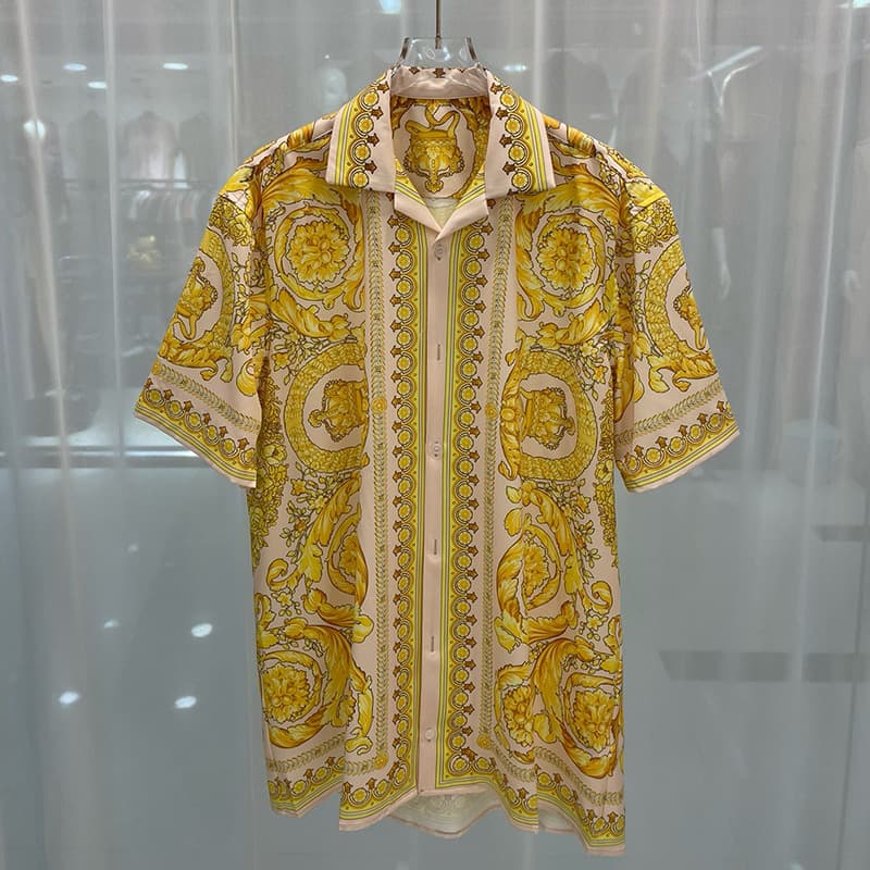 Men's Clothing 3D Digital Printing Youth Popular Ice Silk Men's Short Sleeved Shirt Shirt Cardigan