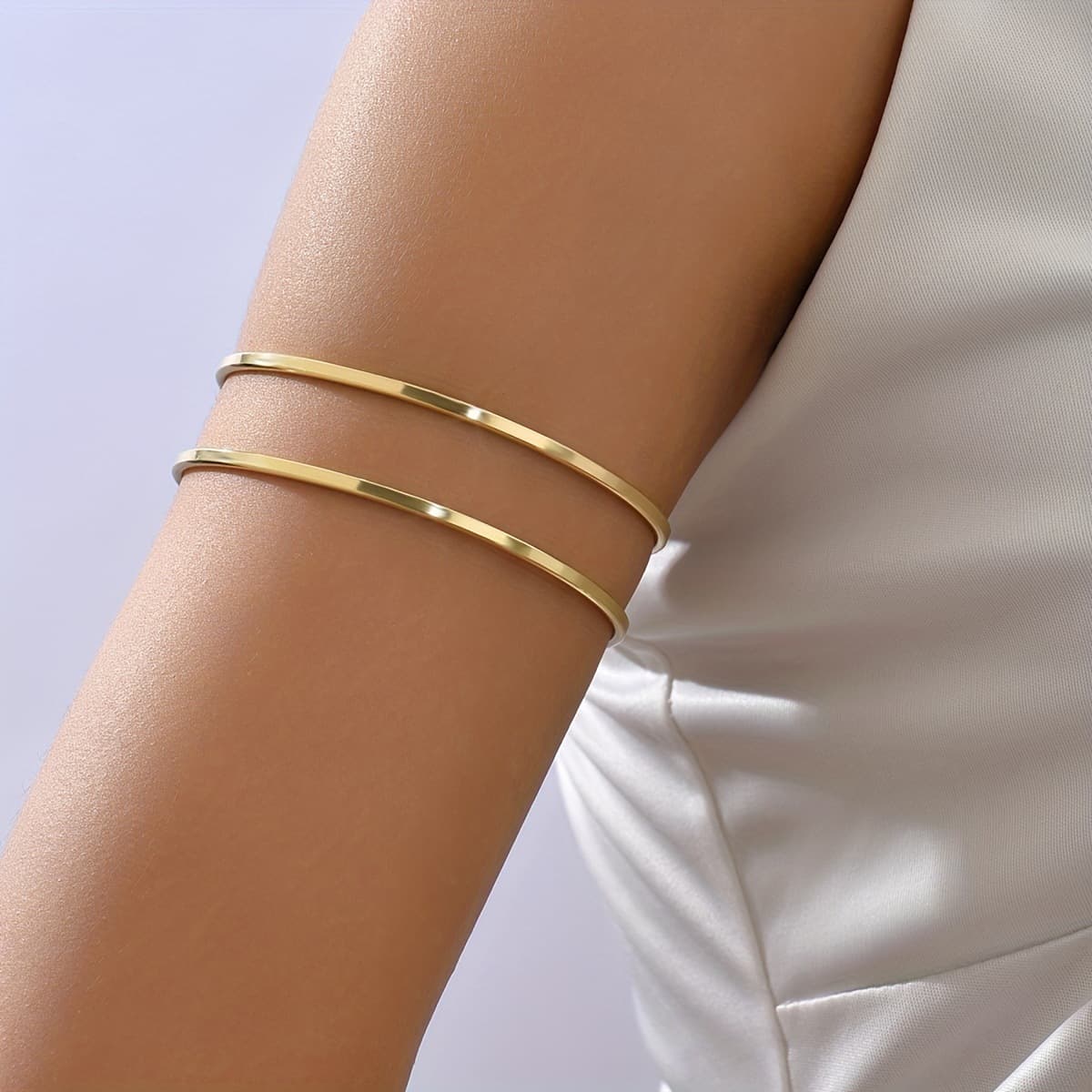 Unisex Ladies Arm Ring Versatile Open Adjustable Bracelet Irregular Long Hand Jewelry