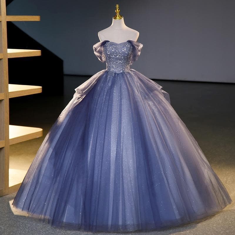 Women's Clothing Evening Dress One Shoulder Summer New Vocal Stage Solo Puffy Skirt Report Performance Dress Female