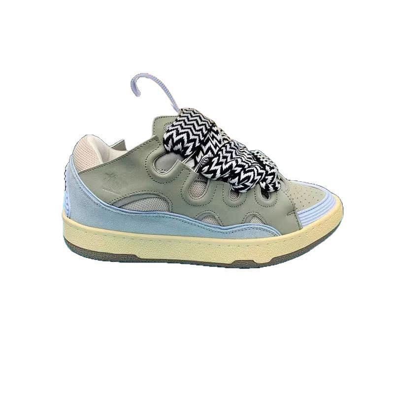 Nouvelles chaussures de sport décontractées CURB pour hommes et femmes, en cuir patchwork à lacets, style cross-frontalier. Nouvelles chaussures d